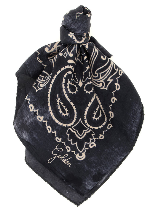Golden Goose Paisley Scarf – Pure Silk 70x70 cm