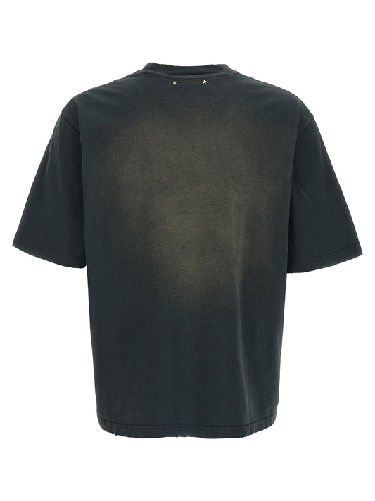 Golden Goose Black Dyed Cotton T‑shirt — Topwear