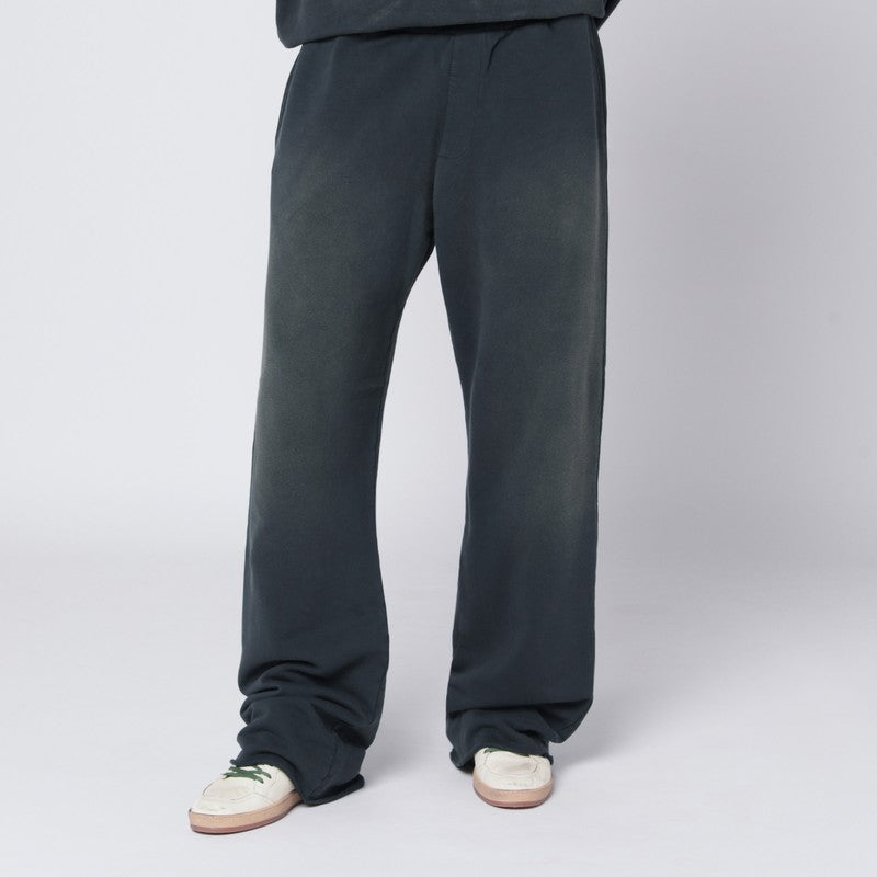Golden Goose Distressed-effect black jogger pants in cotton