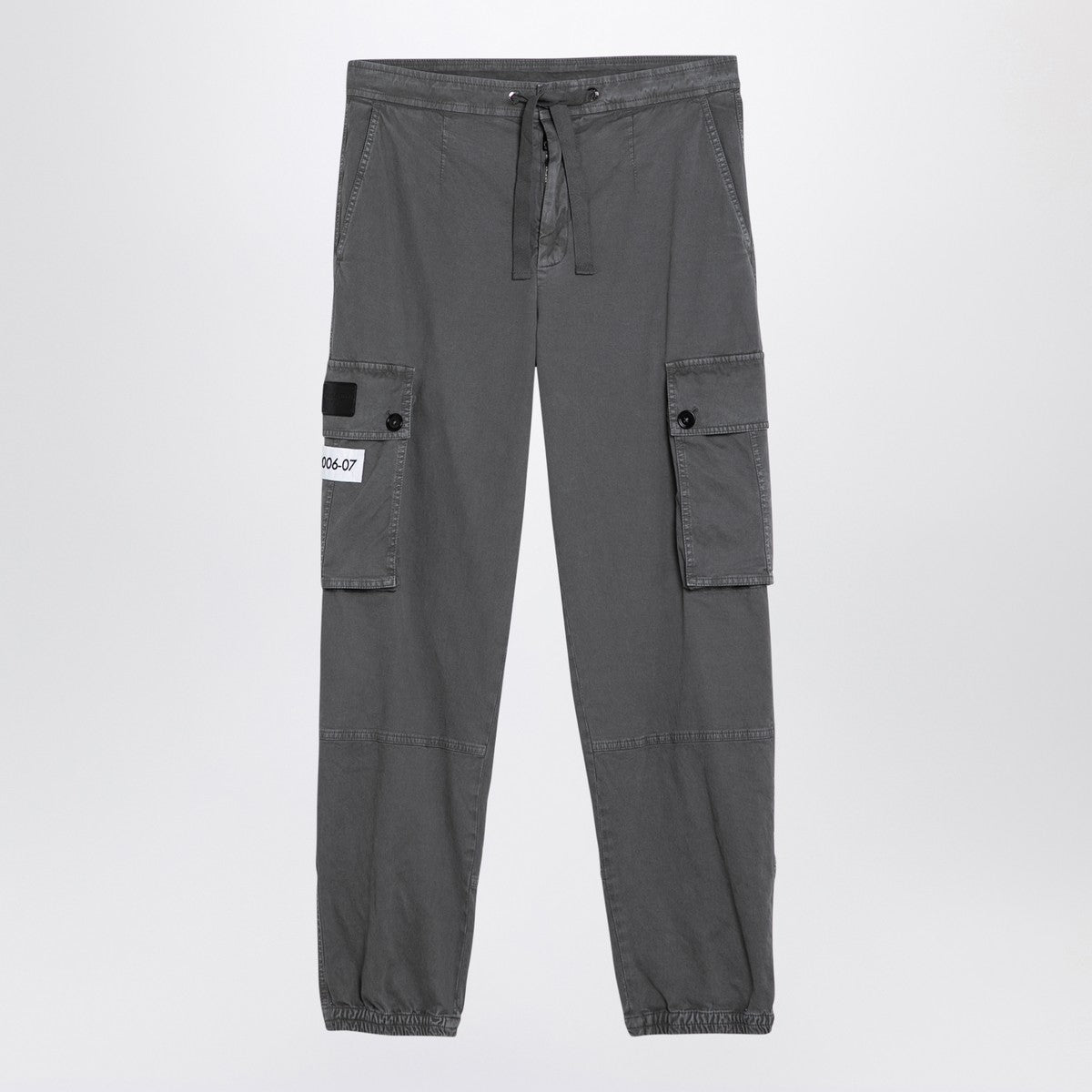 Dolce & Gabbana Light grey cargo trousers in cotton