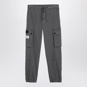 Dolce & Gabbana Light grey cargo trousers in cotton
