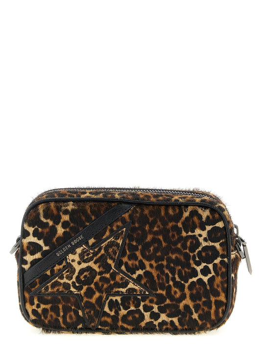 Golden Goose Mini Star Crossbody Bag — Animal Print