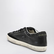 Golden Goose Super-star black low trainer with rhinestones