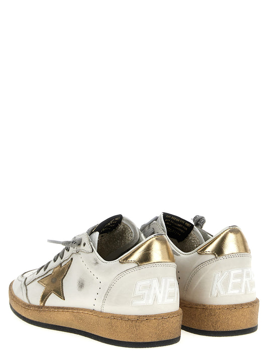 Golden Goose Ball Star Sneakers — Women’s Gold Sneakers