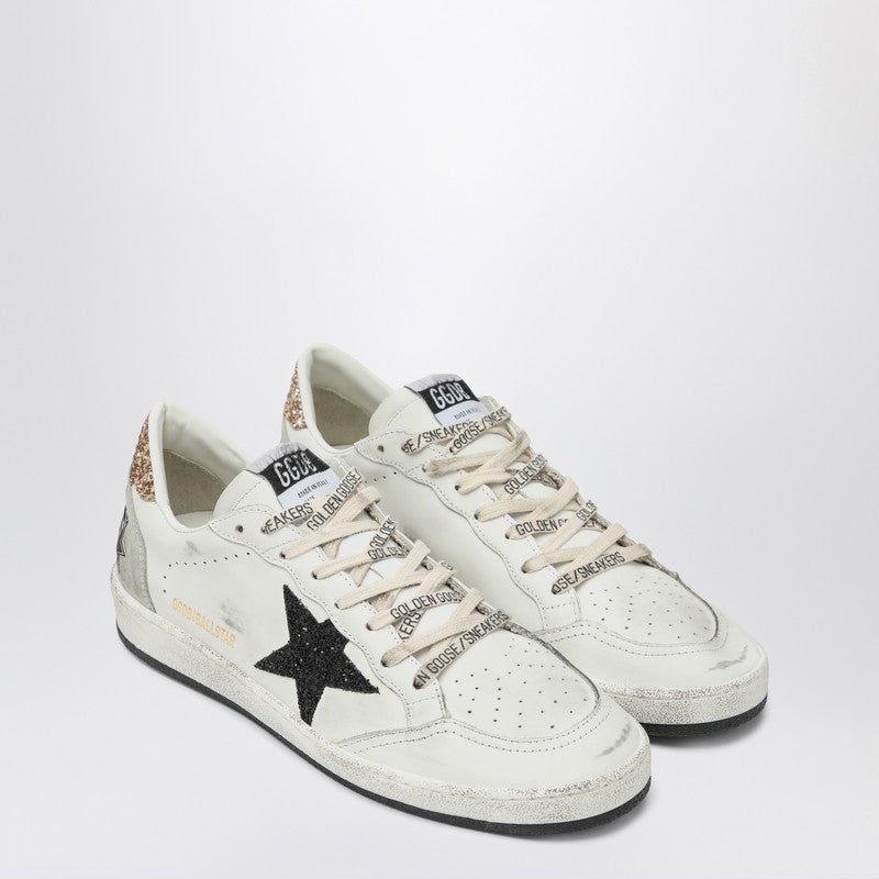 Golden Goose Sneakers Ball Star withe/ black with glitter