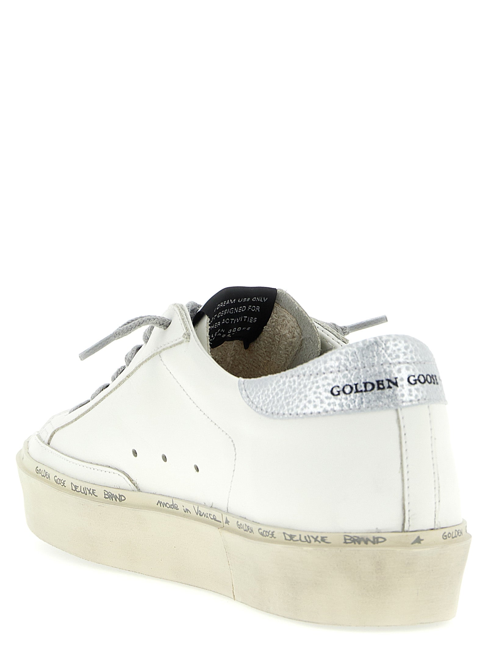 Golden Goose Hi-Star Sneakers — Silver Leather | Aumifour