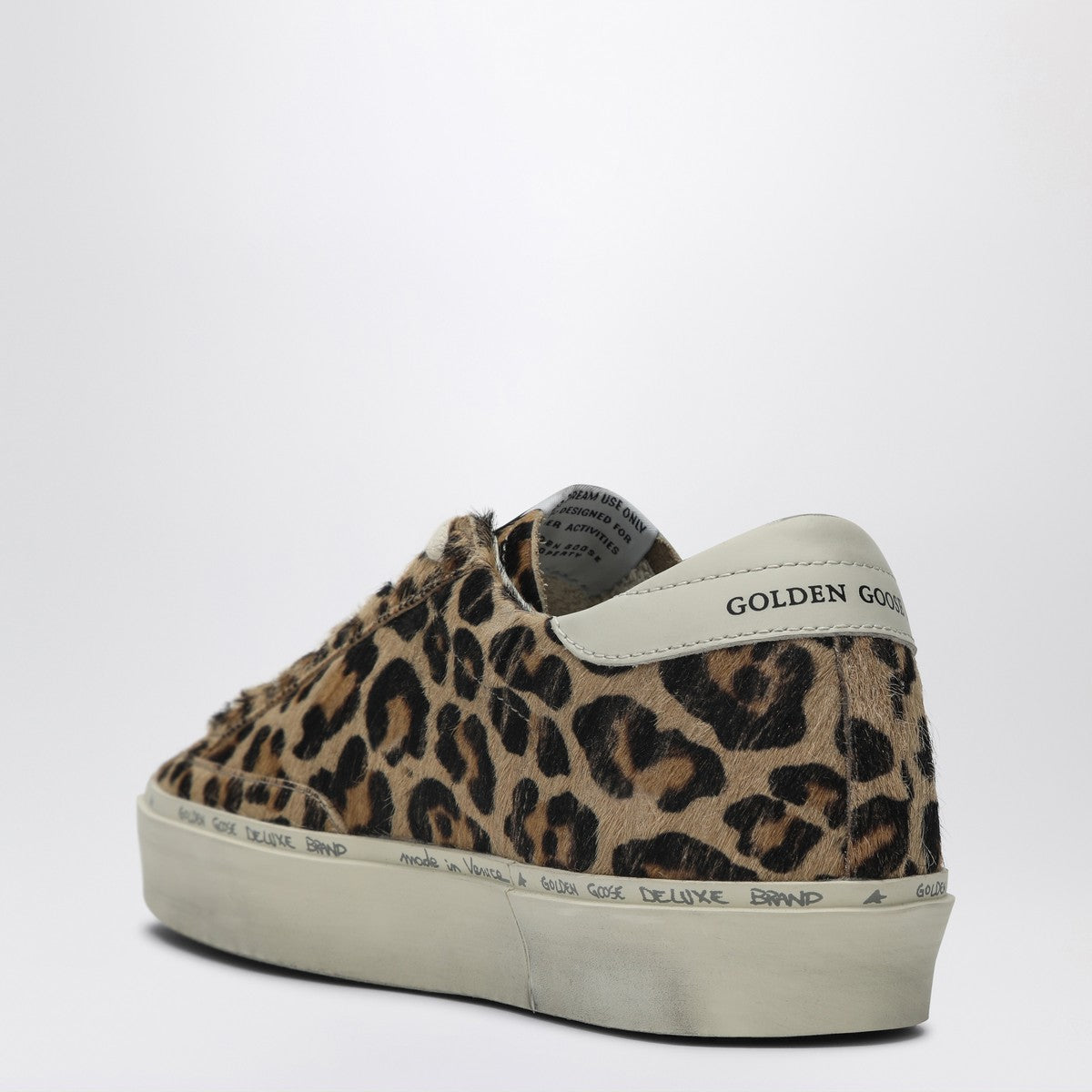 Golden Goose Hi Star Sneakers in leopard pony hair