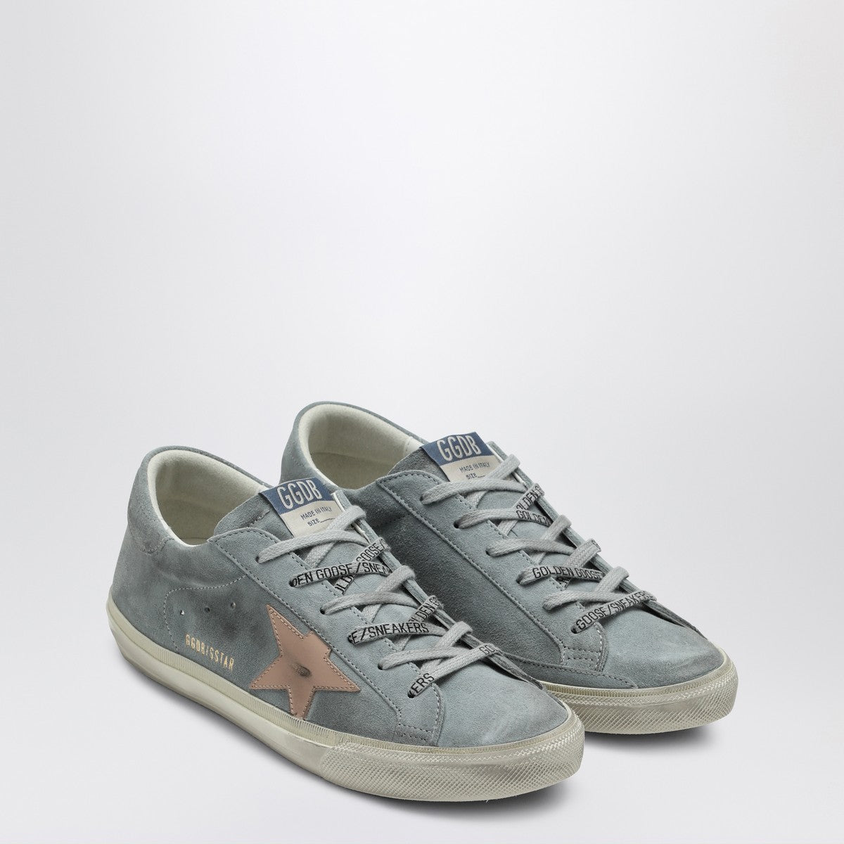 Zapatillas deportivas bajas Super-star de ante gris de Golden Goose