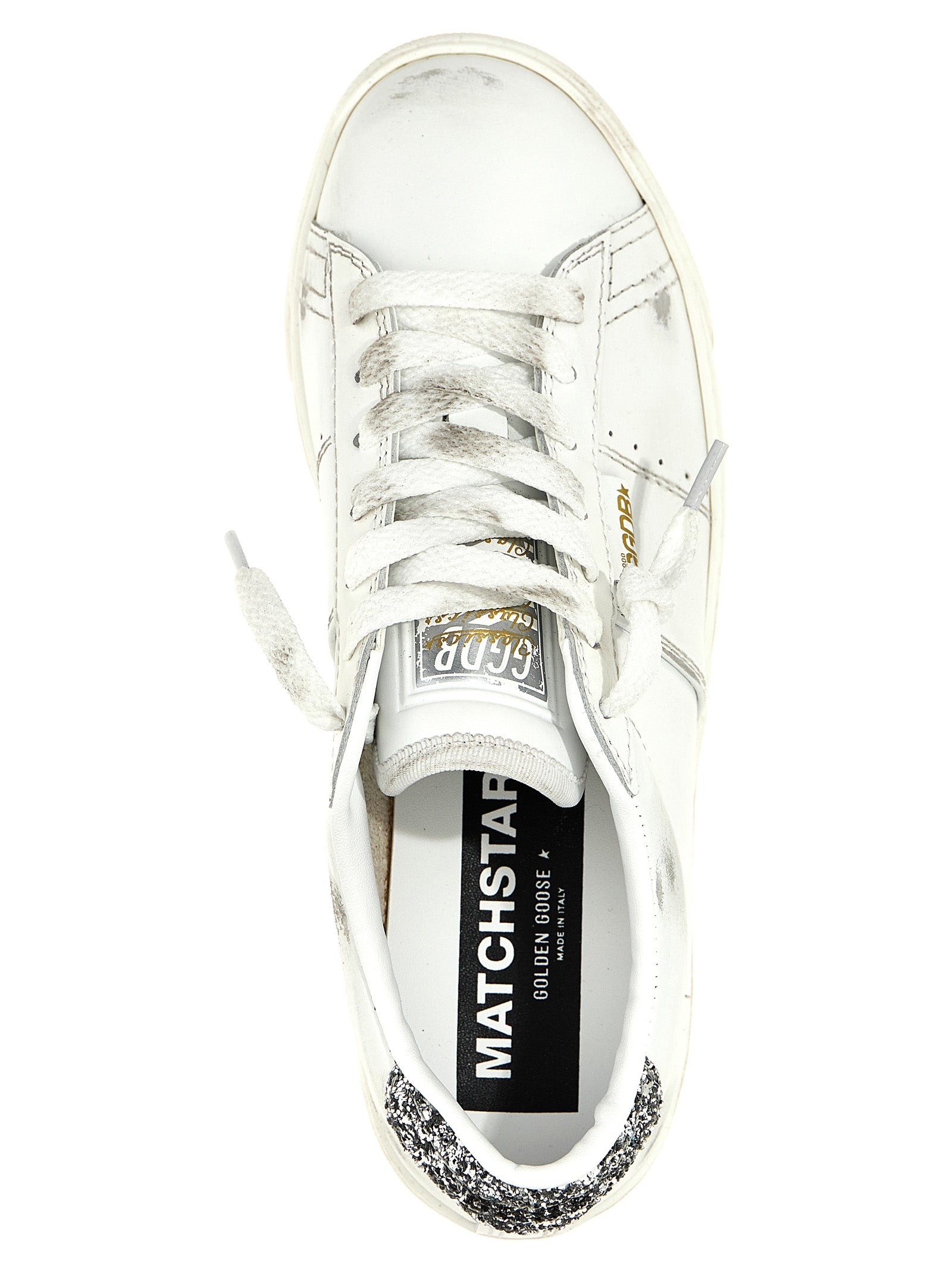 Golden Goose Matchstar Sneakers — Silver Leather Women’s
