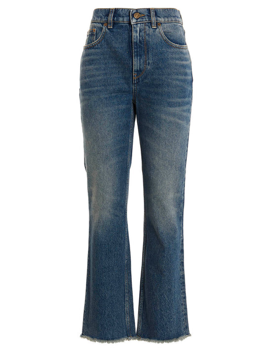 Golden Goose Jeans — Used-effect Hem Detail, High Waist