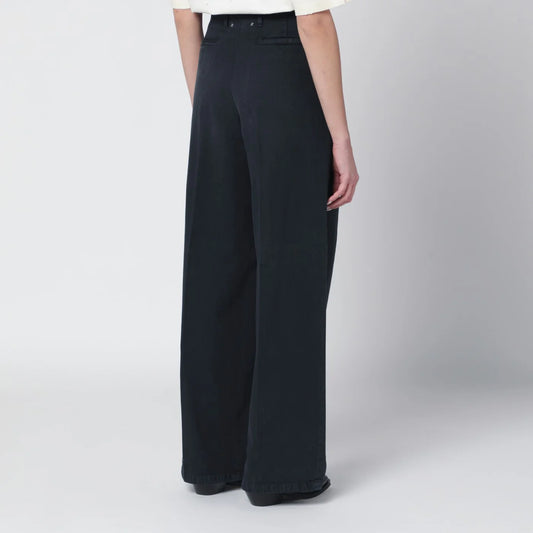 Golden Goose Black wide-leg cotton trousers