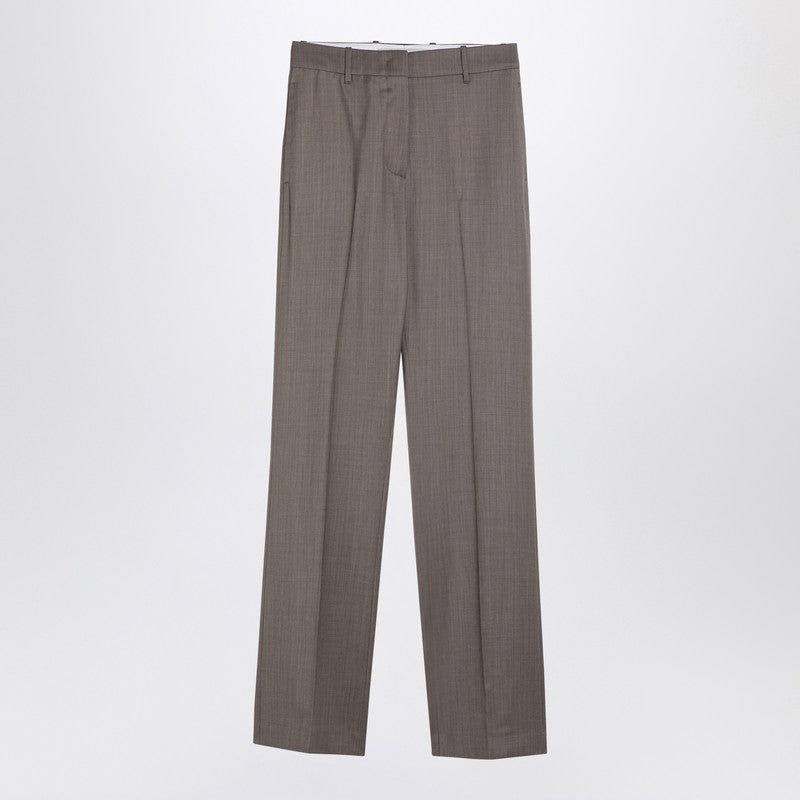 Golden Goose light grey wool trousers with darts