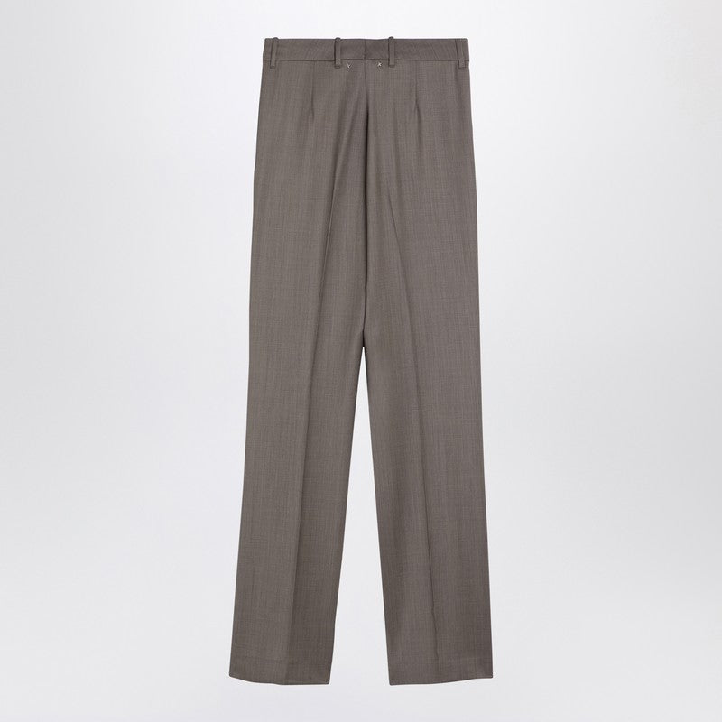 Golden Goose light grey wool trousers with darts