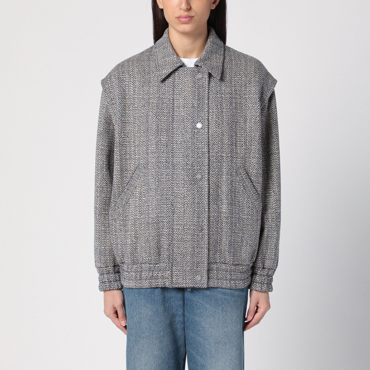 Golden Goose Wool blend herringbone bomber jacket