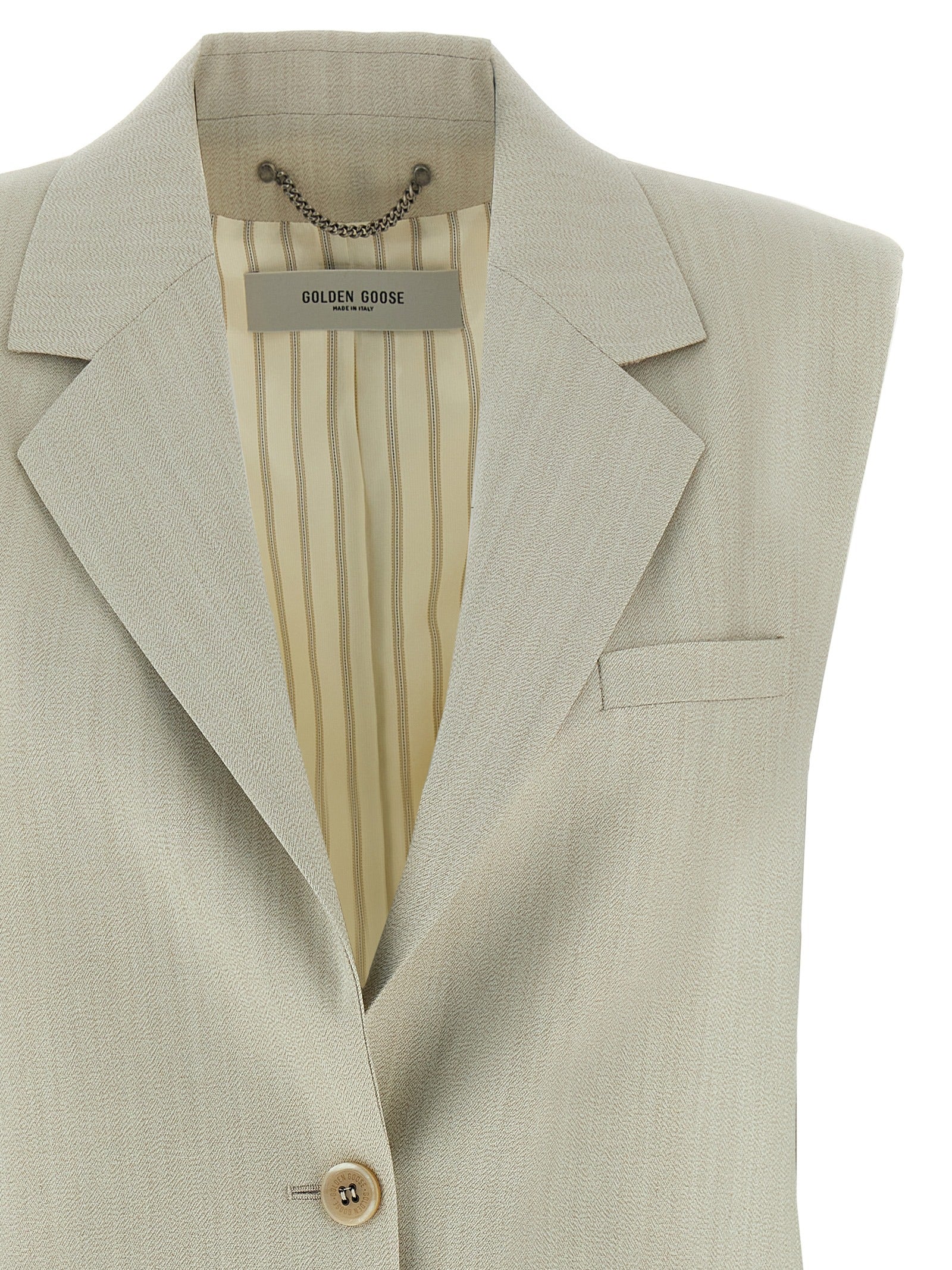 Golden Goose Nicole Vest — Women's Beige Wool Blend Vests