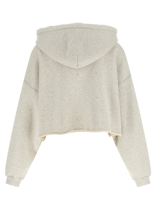 Golden Goose Crystal Hoodie — Women's Cropped Topwear