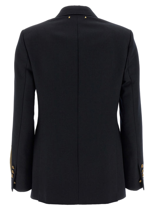 Golden Goose Diva Blazer Jacket — Blue Wool Blend