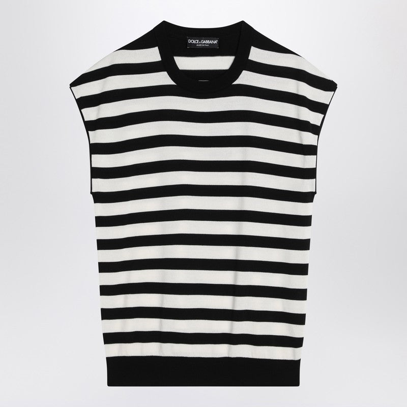 Dolce & Gabbana Dolce&Gabbana Sleeveless kimono-style striped sweater