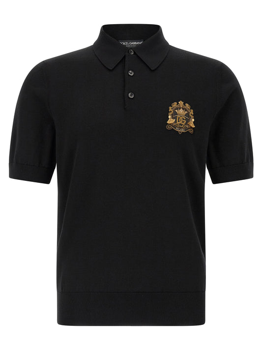 Dolce & Gabbana Heraldic Patch Polo Shirt — Men’s Shirt