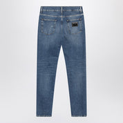 Dolce & Gabbana Dolce&Gabbana Faded-effect slim blue jeans