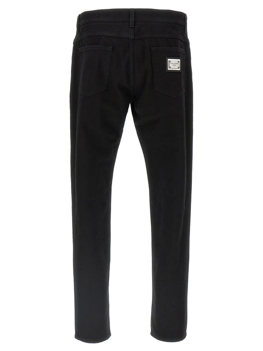 Dolce & Gabbana Mercury Trousers — Black Cotton Denim