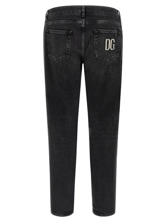 Dolce & Gabbana Jeans Patch DG — Men's Straight Jeans