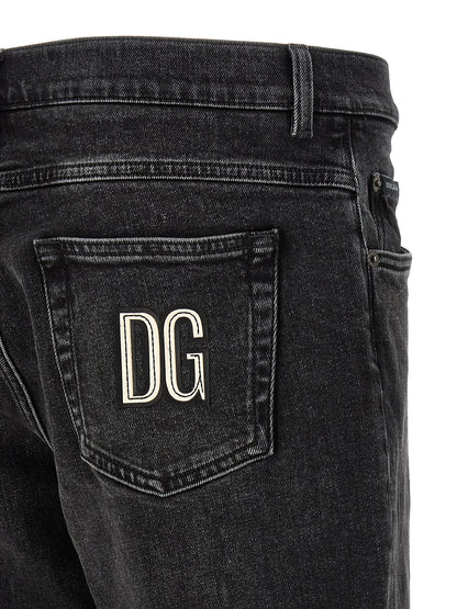 Dolce & Gabbana Jeans Patch DG — Men's Straight Jeans
