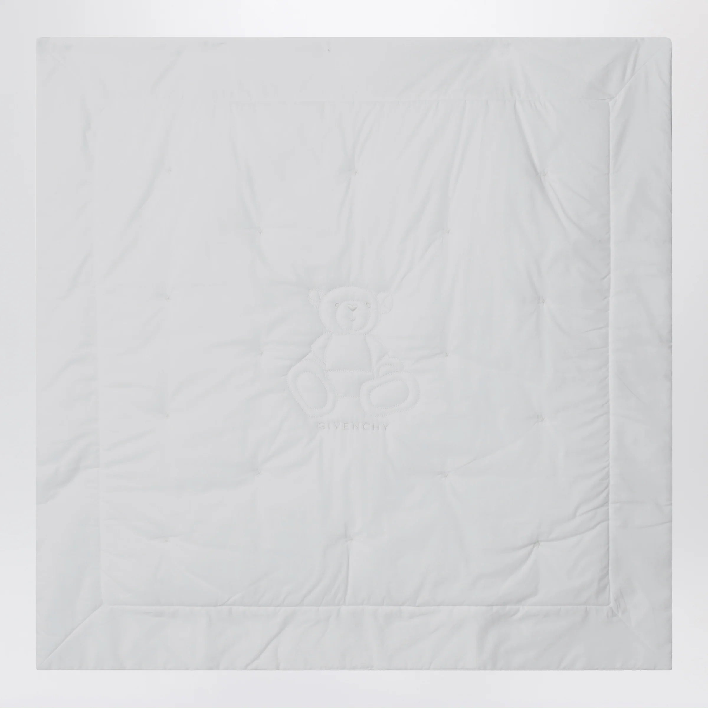 Givenchy White blanket with teddy bear embroidery