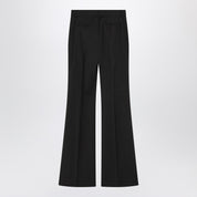 Sportmax Brown flared trousers in stretch wool
