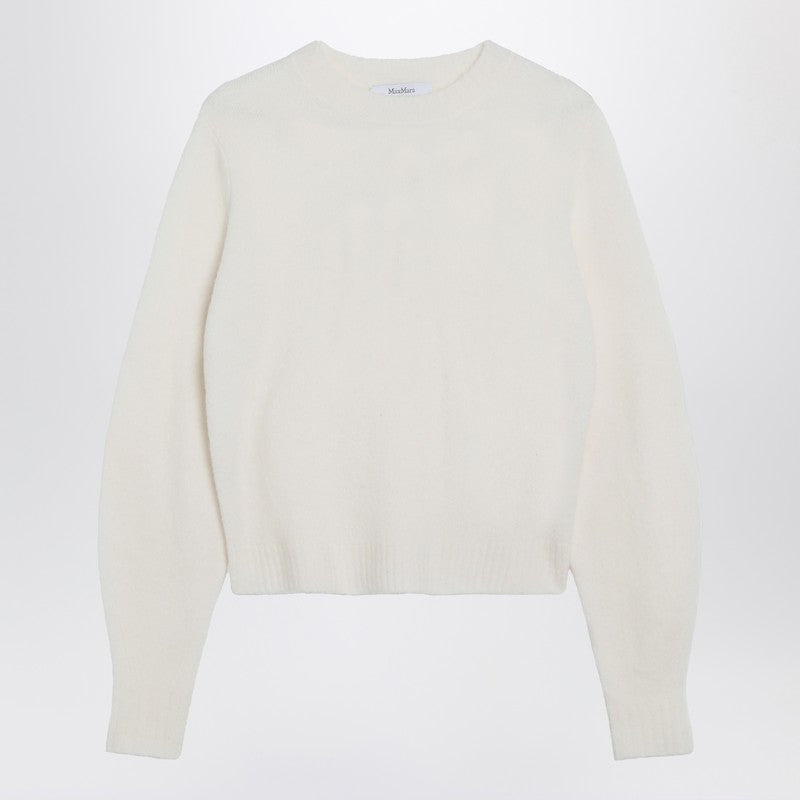 Max Mara Ivory sweater in stretch cashmere knit
