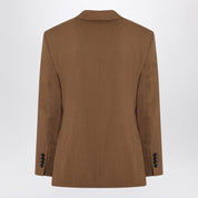 Ami Paris Hazelnut single-breasted wool jacket