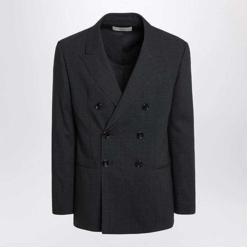 Ami Paris Anthracite grey double-breasted wool jacket