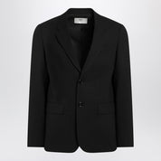 Ami Paris Single-Breasted Jacket in Black Virgin Wool