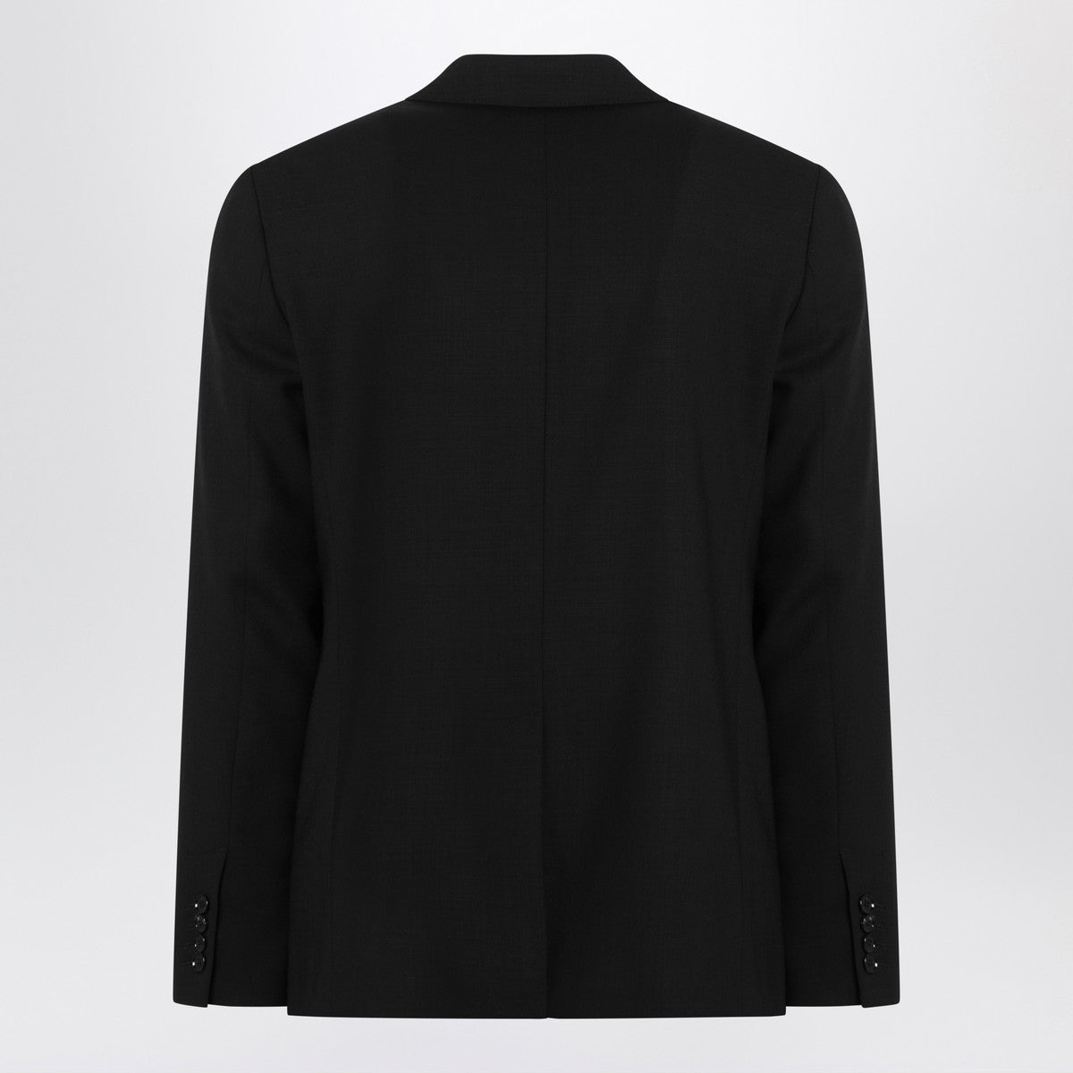 Ami Paris Single-Breasted Jacket in Black Virgin Wool