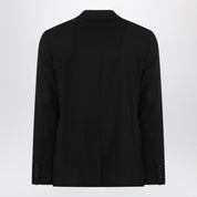 Ami Paris Single-Breasted Jacket in Black Virgin Wool