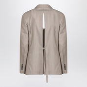 Chaqueta cruzada de lana beige de Ami Paris