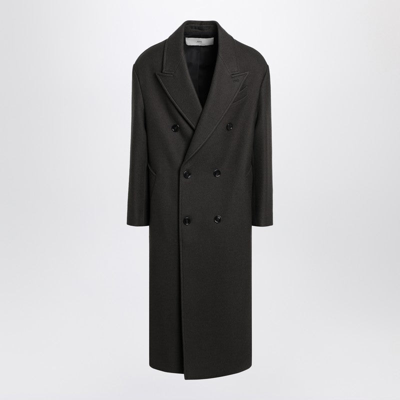 Ami Paris Anthracite grey double-breasted wool coat