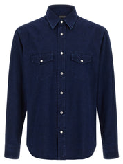 Tom Ford Western Shirt — Slim Fit Cotton Poplin