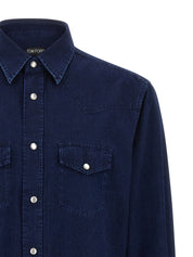 Tom Ford Western Shirt — Slim Fit Cotton Poplin