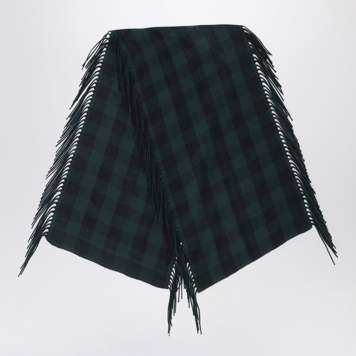 Châle en laine et cachemire à carreaux verts britanniques Destin