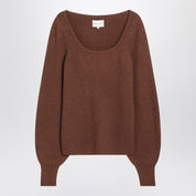 LouLou De Saison Brown ribbed cashmere jumper