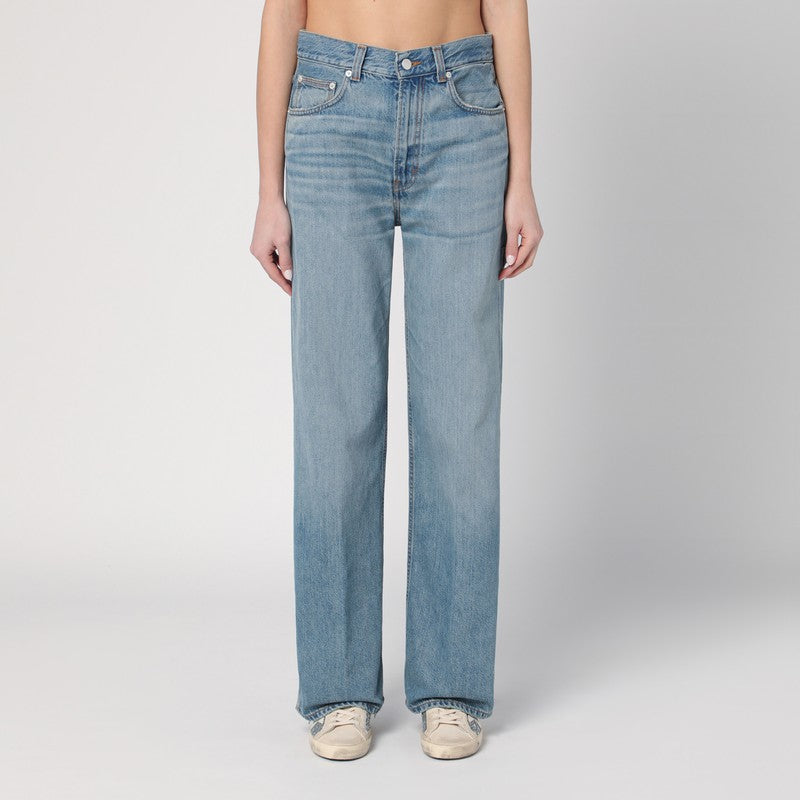 Haikure light blue wide jeans — high‑waist comfort