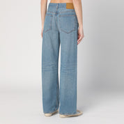 Haikure light blue wide jeans — high‑waist comfort