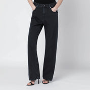HAIKURE Charcoal wide-leg jeans