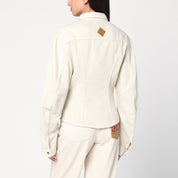 Haikure Ecru Denim Shirt — Tailored Waist, Everyday Luxury