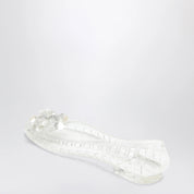 Heavenly Jelly PVC Bloomi Ballet Flats with Beaded Flowers