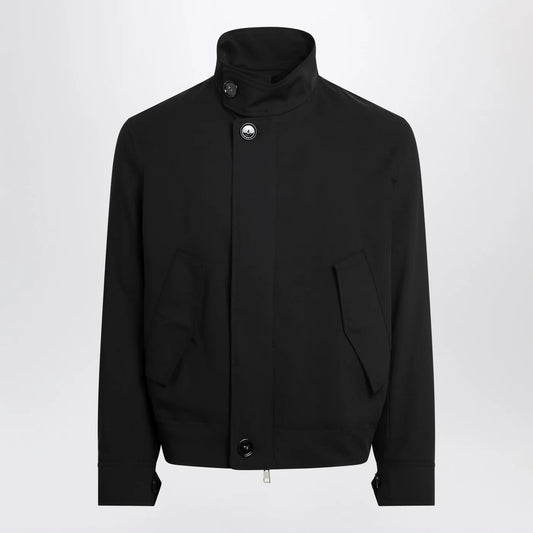 Ami Paris Black zip-up wool jacket