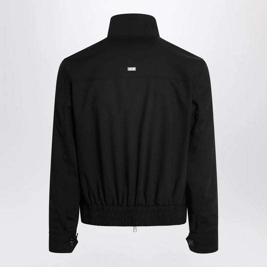 Ami Paris Black zip-up wool jacket