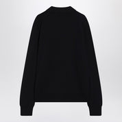 Ami Paris Ami De Coeur night blue cardigan in merino wool