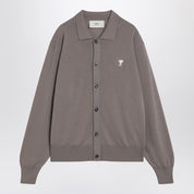 Ami Paris Ami De Coeur ash-coloured cardigan